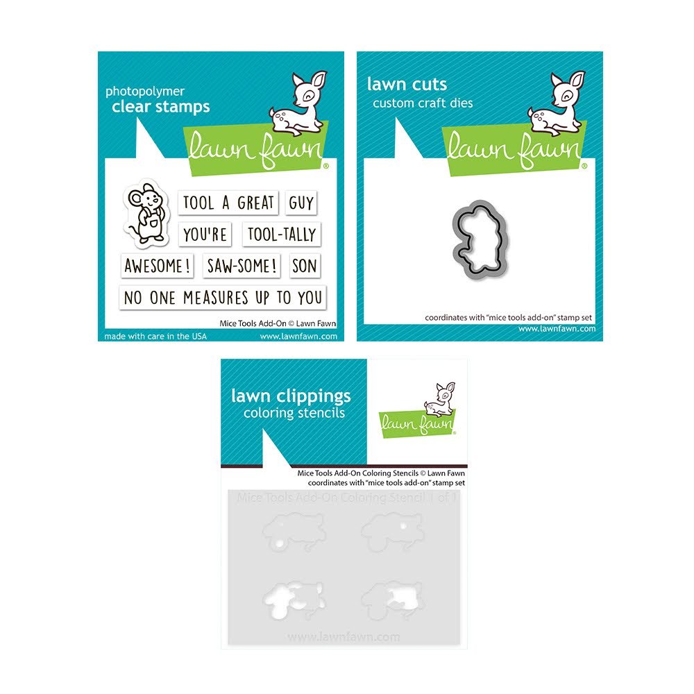 Lawn Fawn Mice Tools Add-On Stamps Die and Stencil