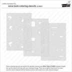 Lawn Fawn Mice Tools Coloring Stencils lf4067 individual stencils