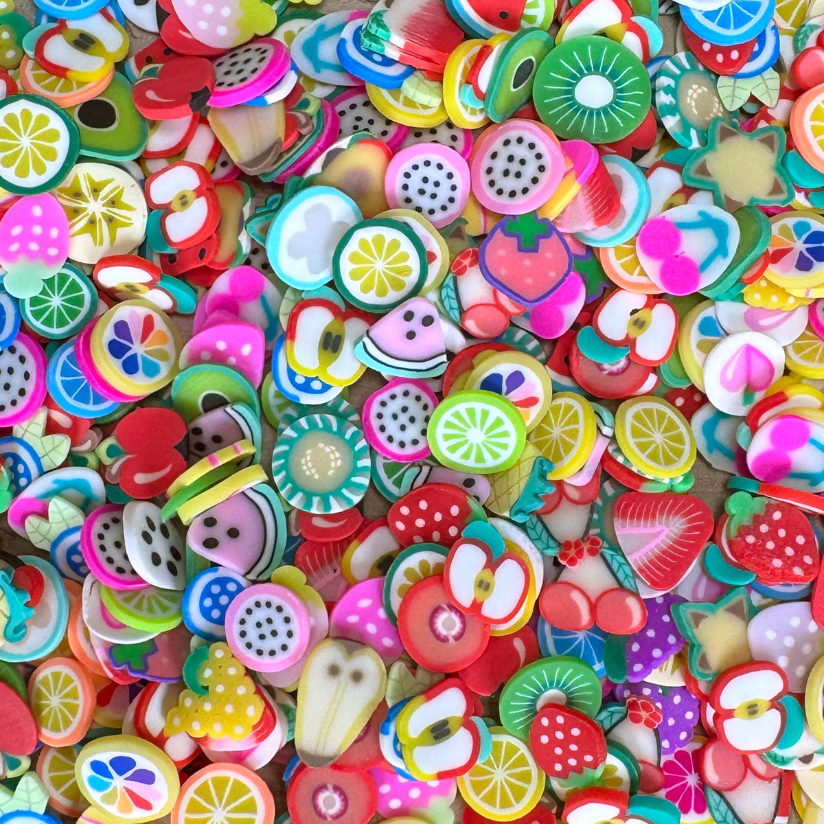 Lawn Fawn Mixed Fruit Tiny Treasures Clay Pieces lf4158 detail