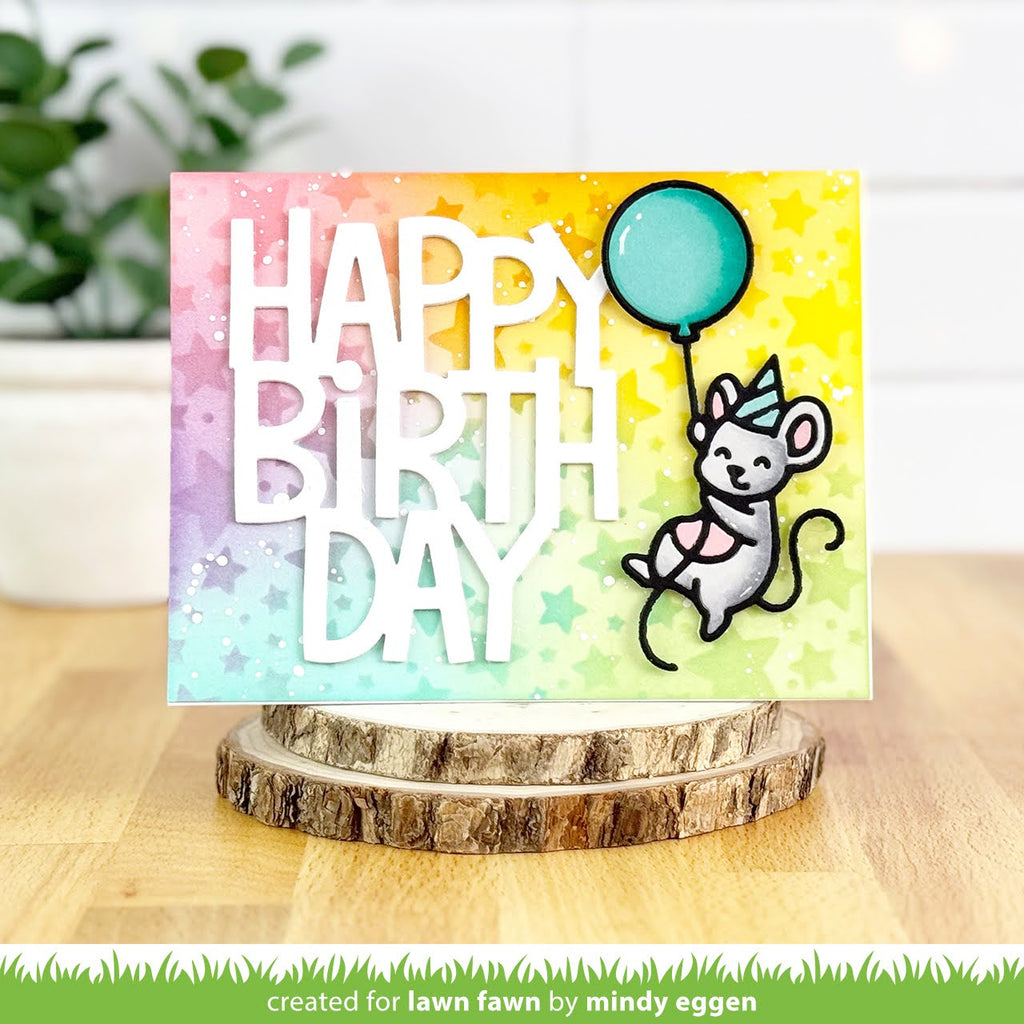 Lawn Fawn Party Mouse Dies lf3732 Happy Birthday