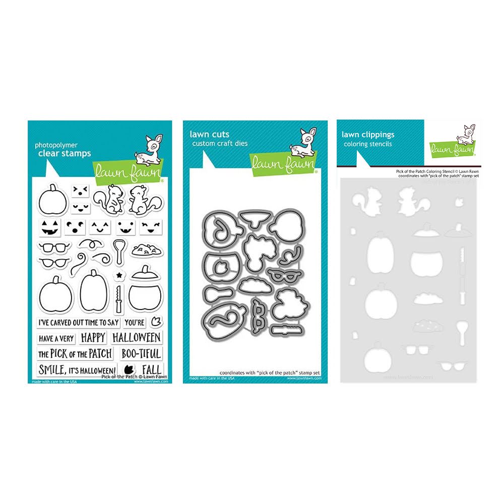 Lawn Fawn Pick of the Patch Stamps Dies and Stencils Set