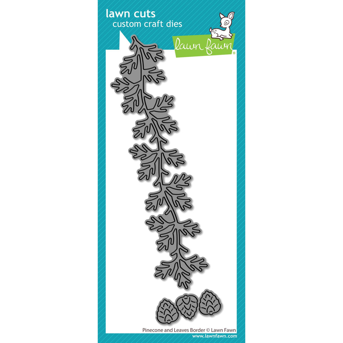 Lawn Fawn Pinecone and Leaves Border Dies lf4271
