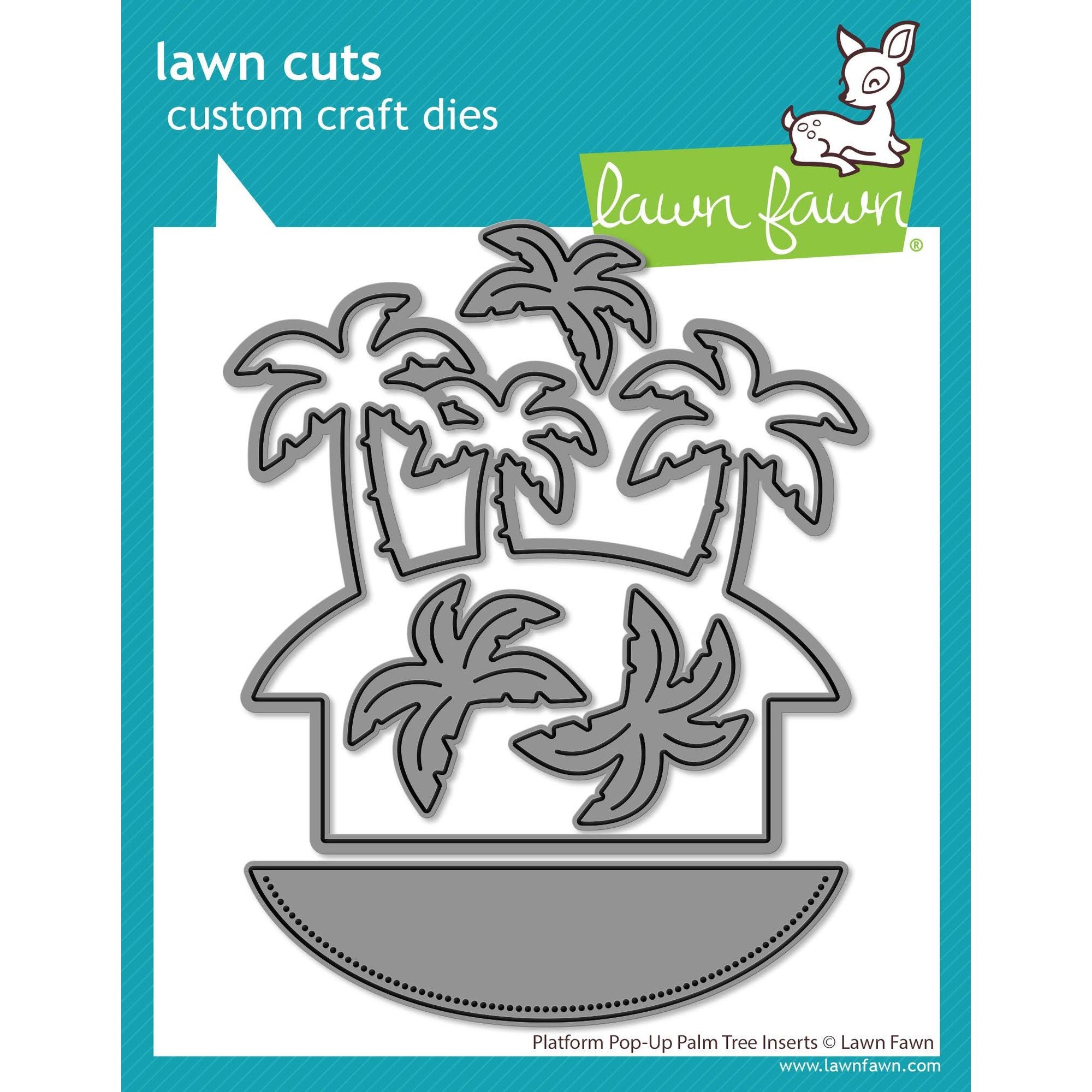Lawn Fawn Platform Pop-Up Palm Tree Inserts Dies lf3802