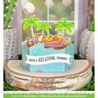 Lawn Fawn Platform Pop-Up Palm Tree Inserts Dies lf3802 relaxing