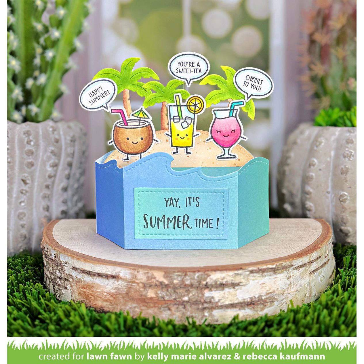 Lawn Fawn Platform Pop-Up Wave Wrap Around Die lf3801 summer