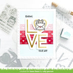 Lawn Fawn Quilted Heart Border Die lf3961 sending love your way