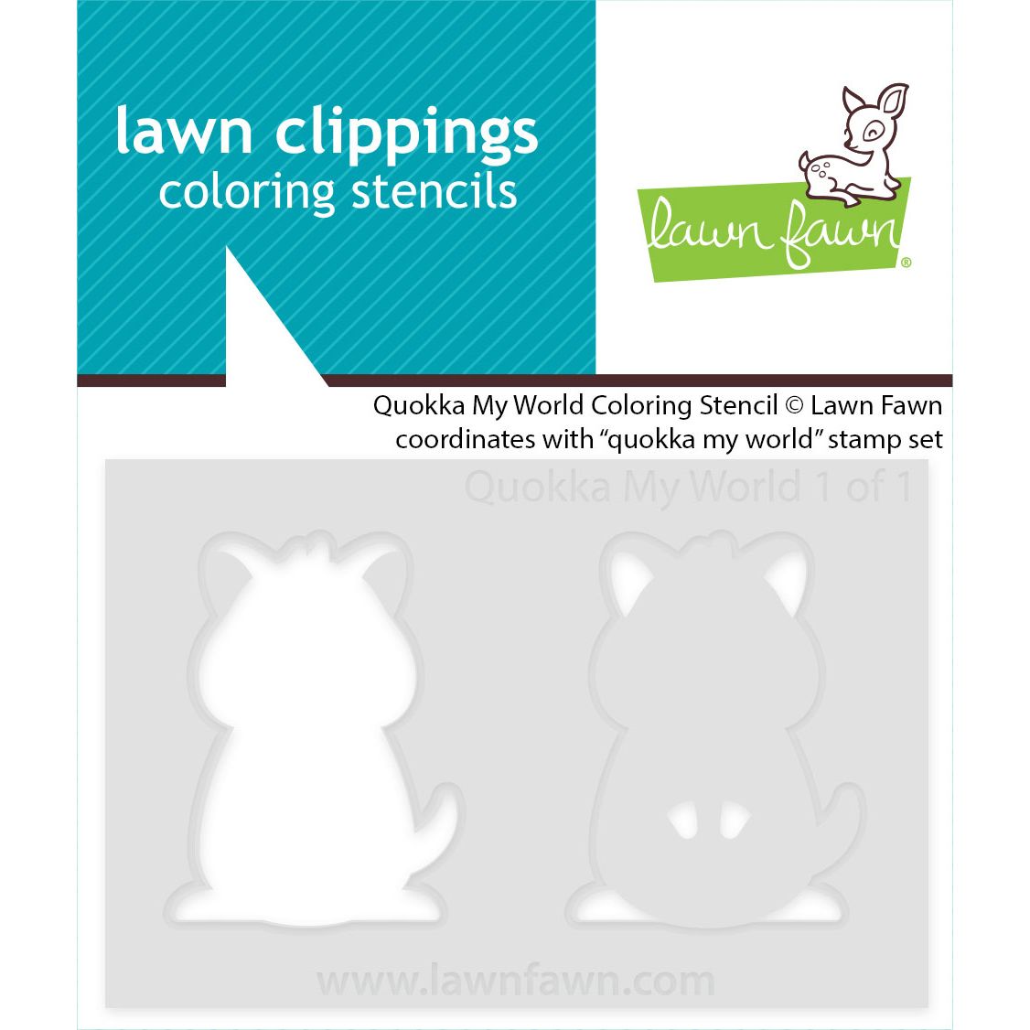 Lawn Fawn Quokka My World Coloring Stencil lf3938