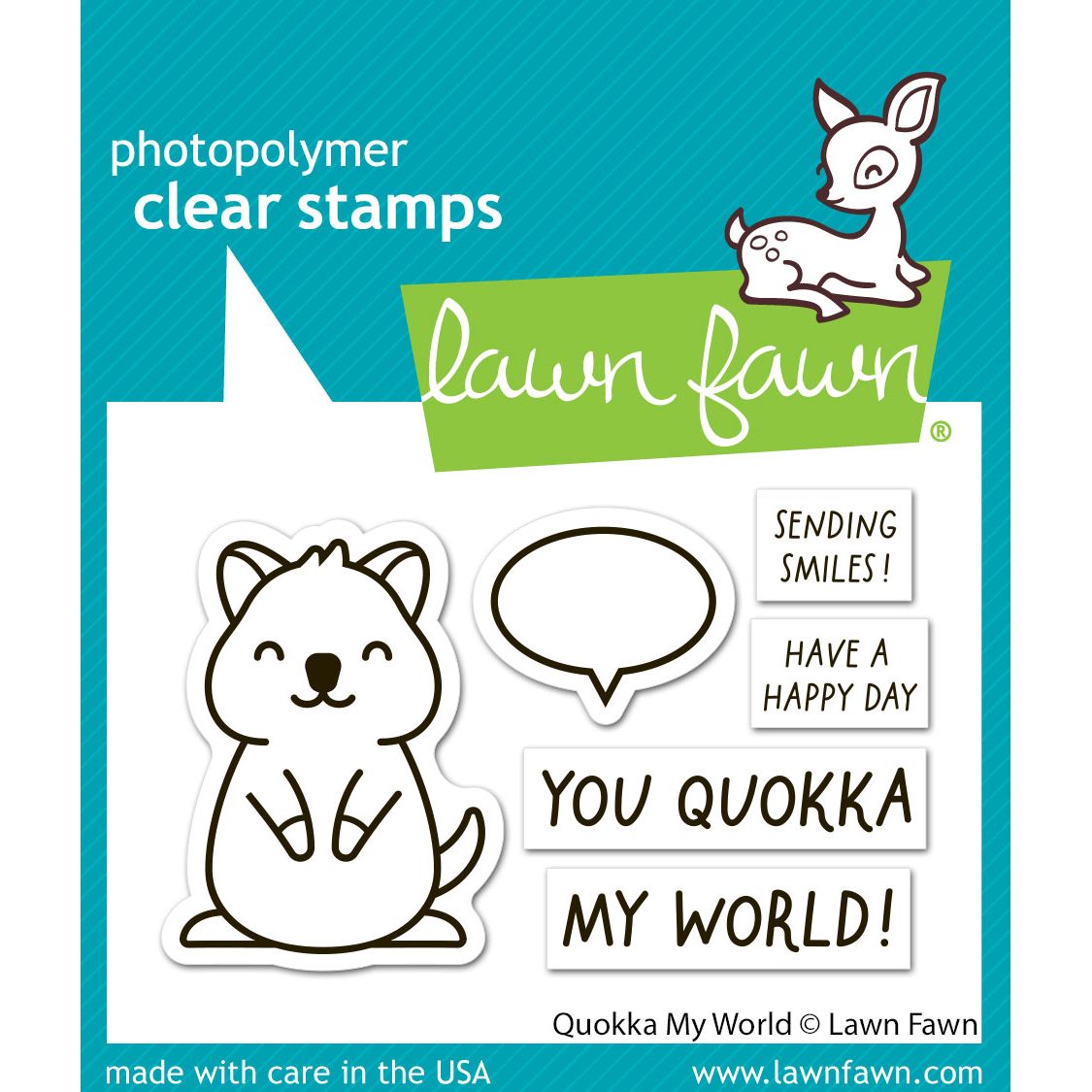Lawn Fawn Quokka My World Stamps lf3936
