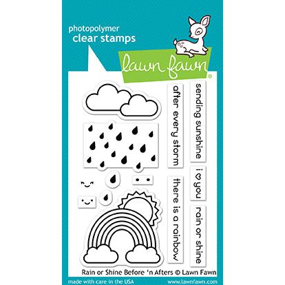 Lawn Fawn Rain or Shine Before 'N Afters Clear Stamps lf1888