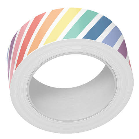 Lawn Fawn Rainbow Diagonal Stripes Washi Tape lf3642