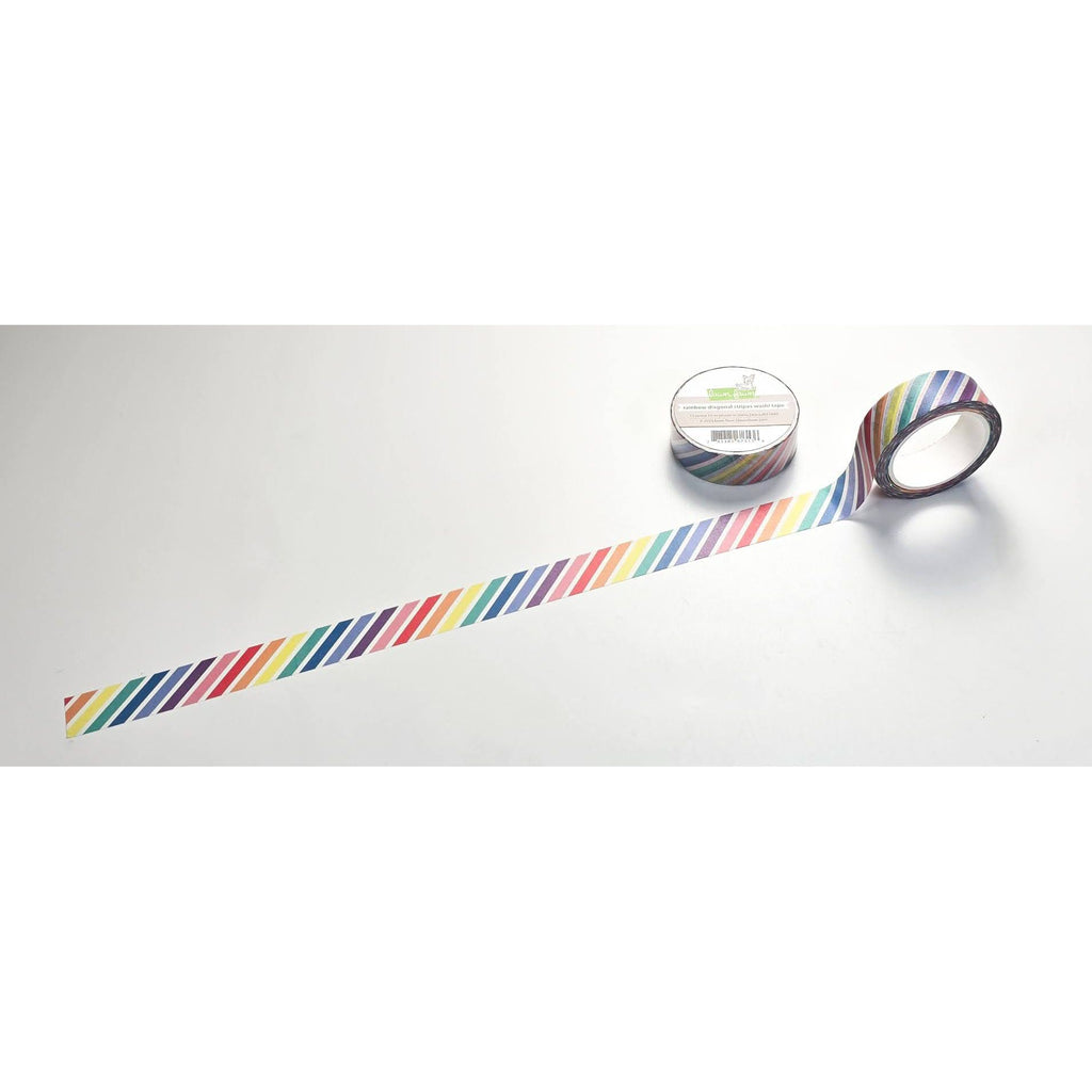 Lawn Fawn Rainbow Diagonal Stripes Washi Tape lf3642 detail