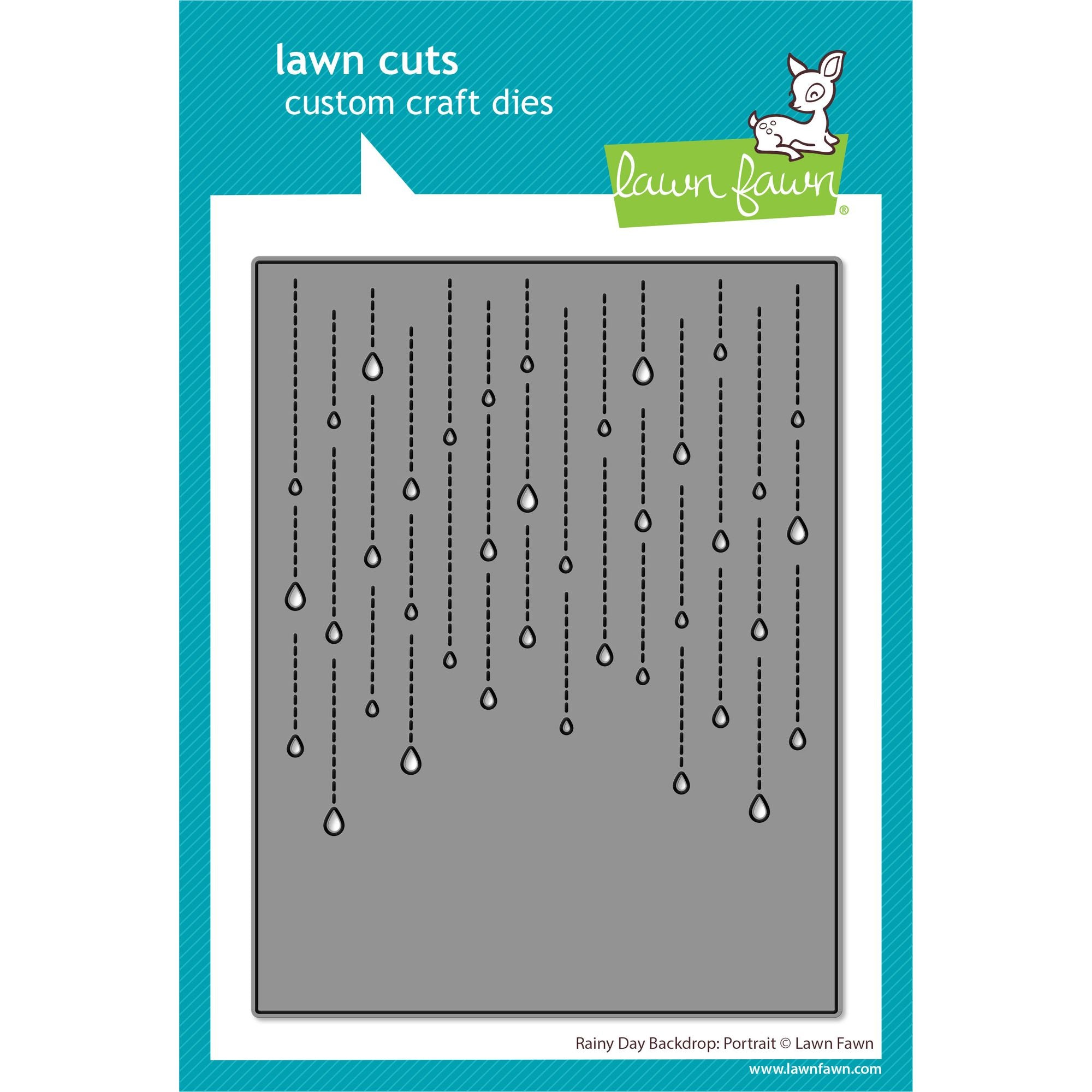 Lawn Fawn Rainy Day Backdrop: Portrait Dies lf4097