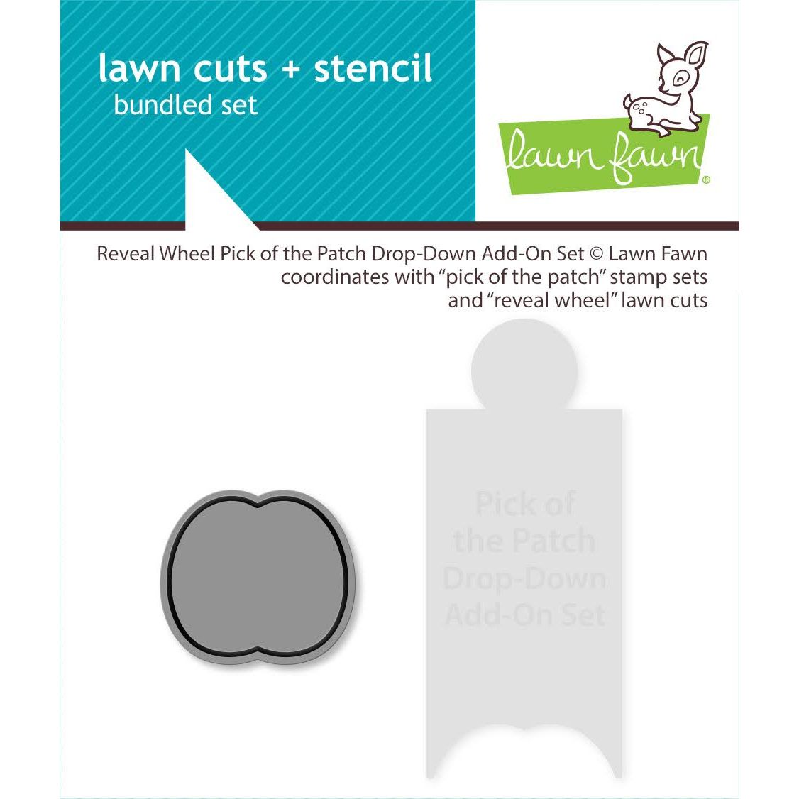 Lawn Fawn Reveal Wheel Pick of the Patch Drop-Down Template and Die Set lf3859