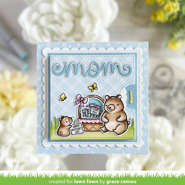Lawn Fawn Reveal Wheel Spring Basket Add-Ons and Templates Set mom