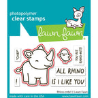 Lawn Fawn Rhino-mite! Dies lf3594 outlined stamps