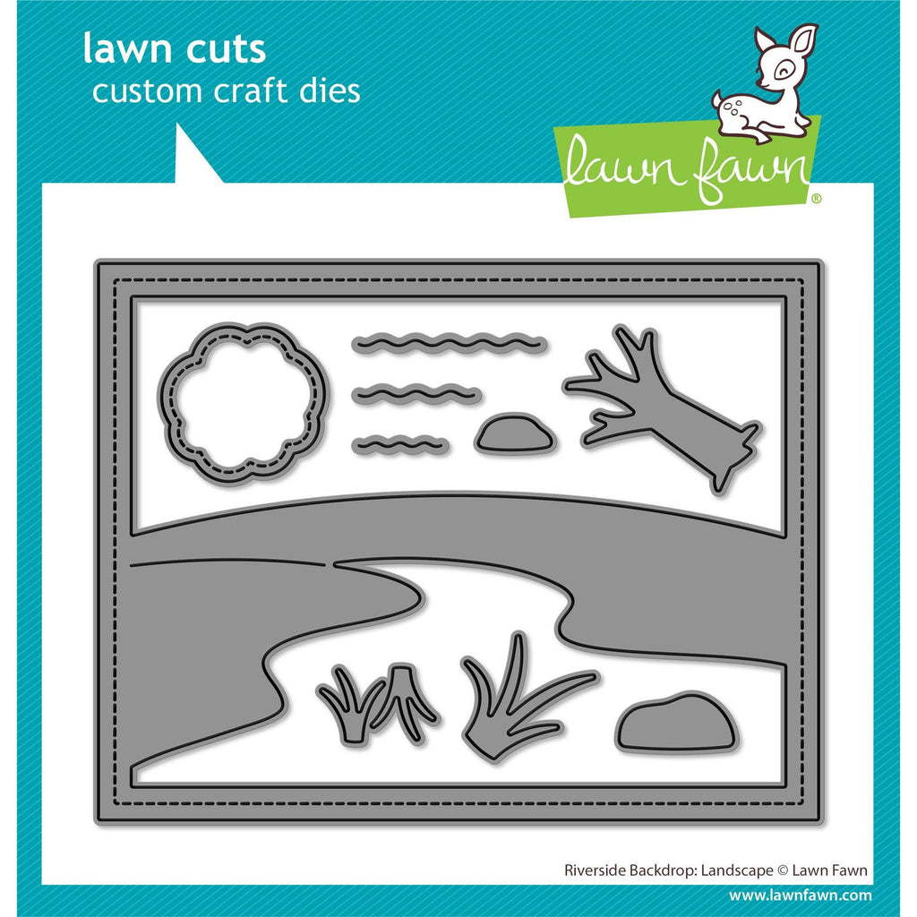 Lawn Fawn Riverside Backdrop: Landscape Dies lf3815