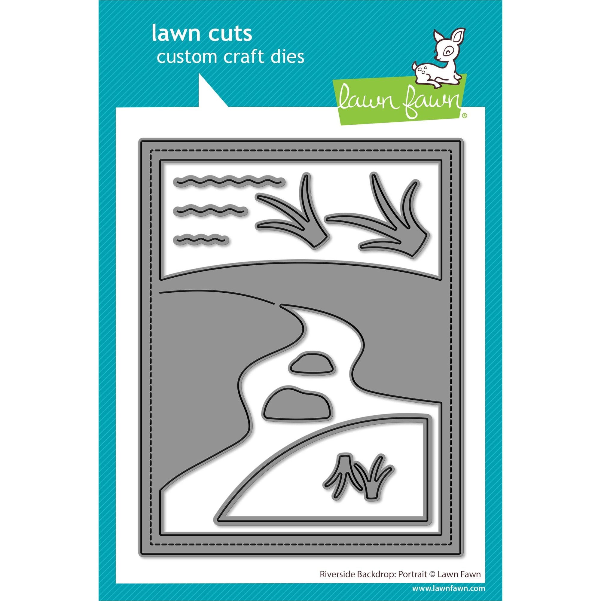 Lawn Fawn Riverside Backdrop: Portrait Dies lf3816