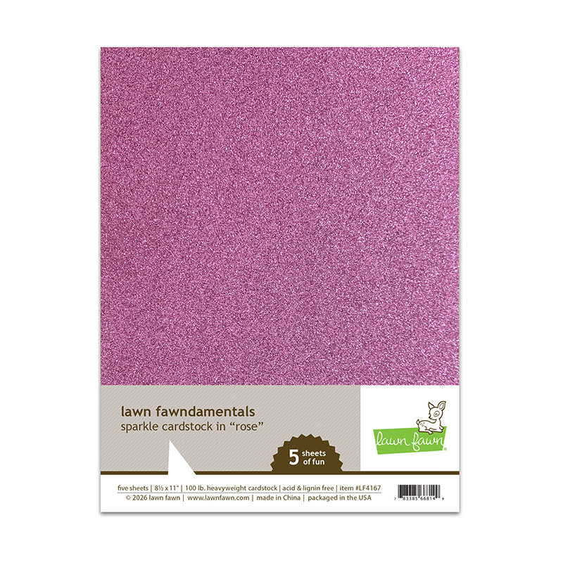 Lawn Fawn Rose Sparkle Cardstock lf4167