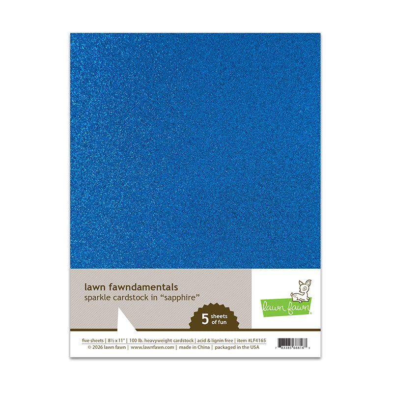 Lawn Fawn Sapphire Sparkle Cardstock lf4165
