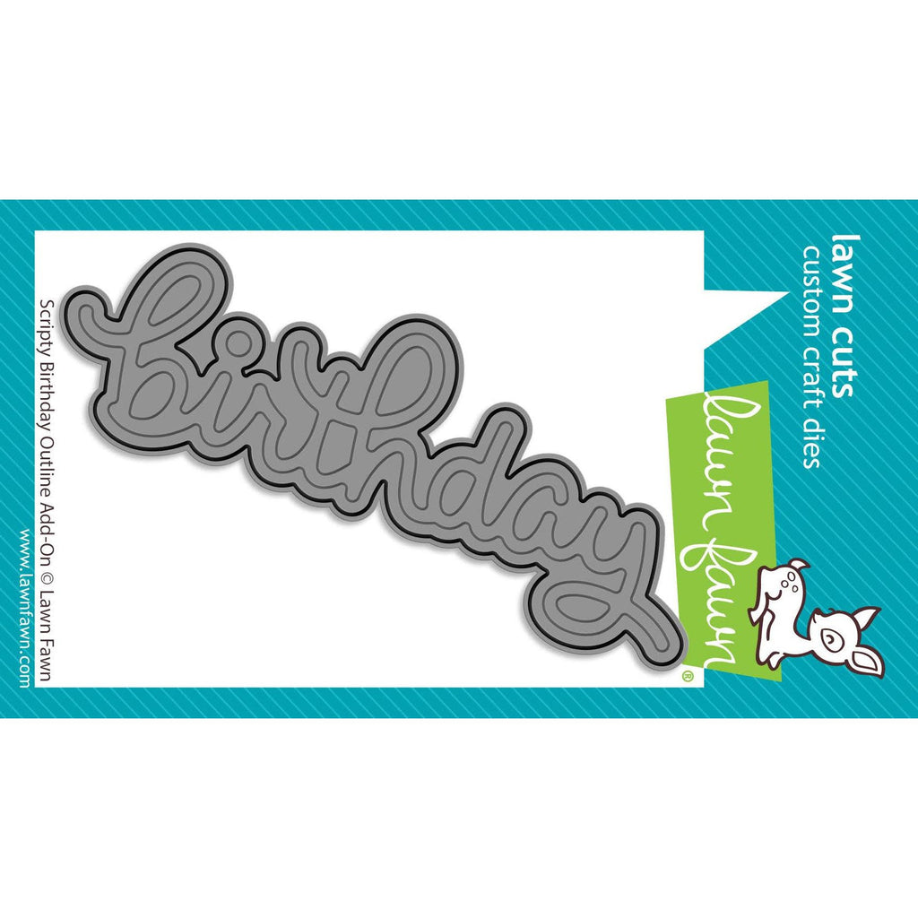 Lawn Fawn Scripty Birthday Outline Add-On Die lf3814