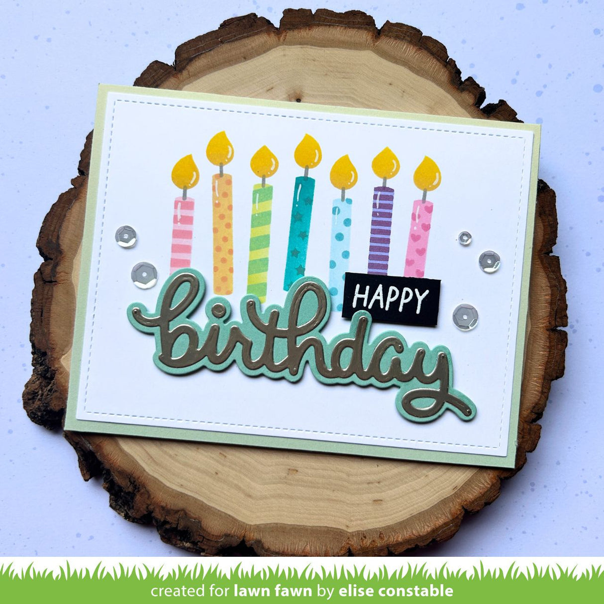 Lawn Fawn Scripty Birthday and Outline Add-On Set hbd