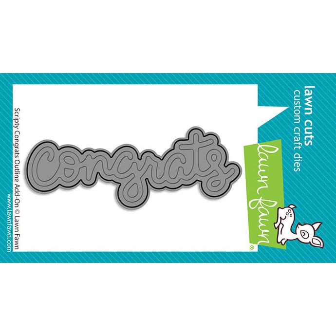Lawn Fawn Scripty Congrats Outline Add-On Die lf3736