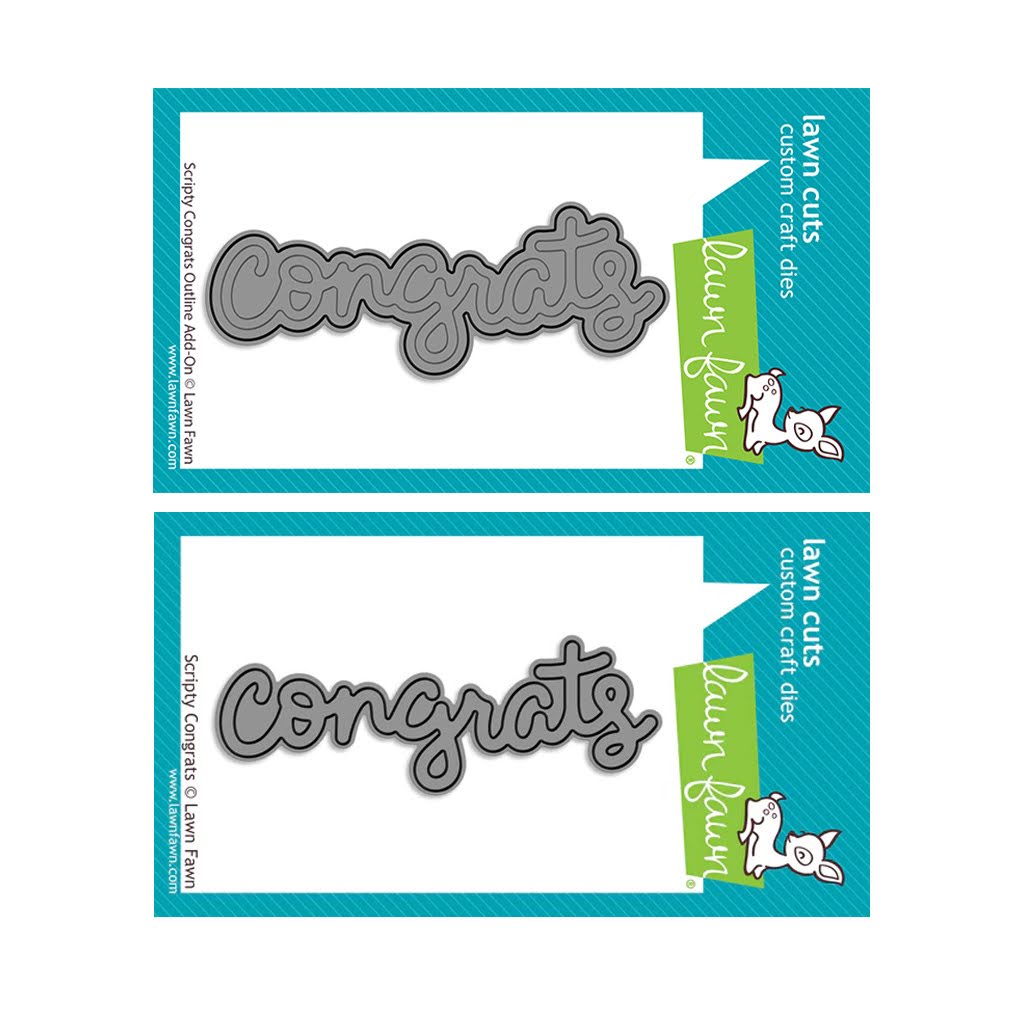 Lawn Fawn Scripty Congrats and Outline Add-On Dies
