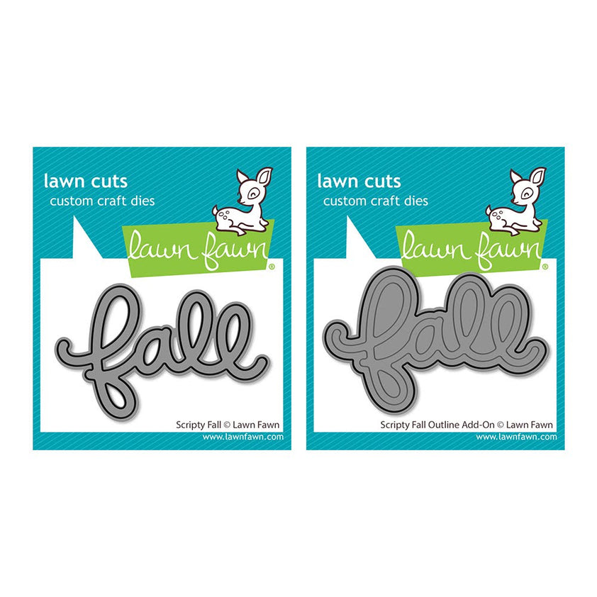 Lawn Fawn Scripty Fall and Outline Dies Set – Simon Says Stamp