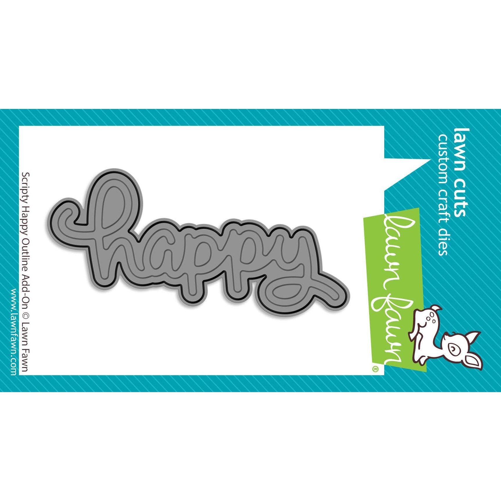 Lawn Fawn Scripty Happy Outline Add-On Die lf3813