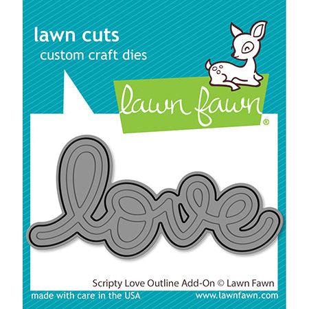 Lawn Fawn Scripty Love Outline Add-On Die lf3615