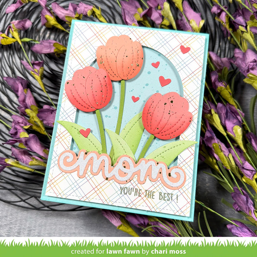 Lawn Fawn Scripty Mom Outline Add-On Die lf3691 you're the best | color-code:alt2