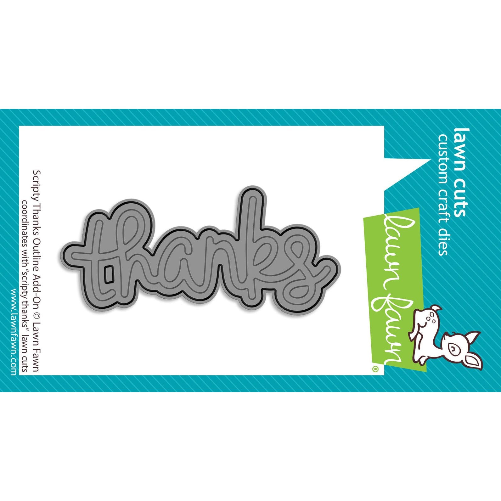Lawn Fawn Scripty Thanks Outline Add-On Die lf4213