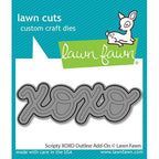 Lawn Fawn Scripty XOXO Outline Add-On Die lf3616