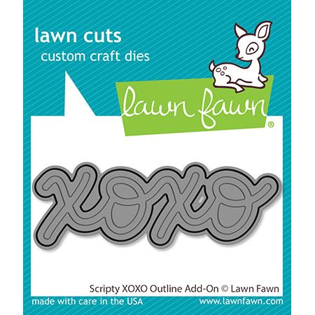 Lawn Fawn Scripty XOXO Outline Add-On Die lf3616