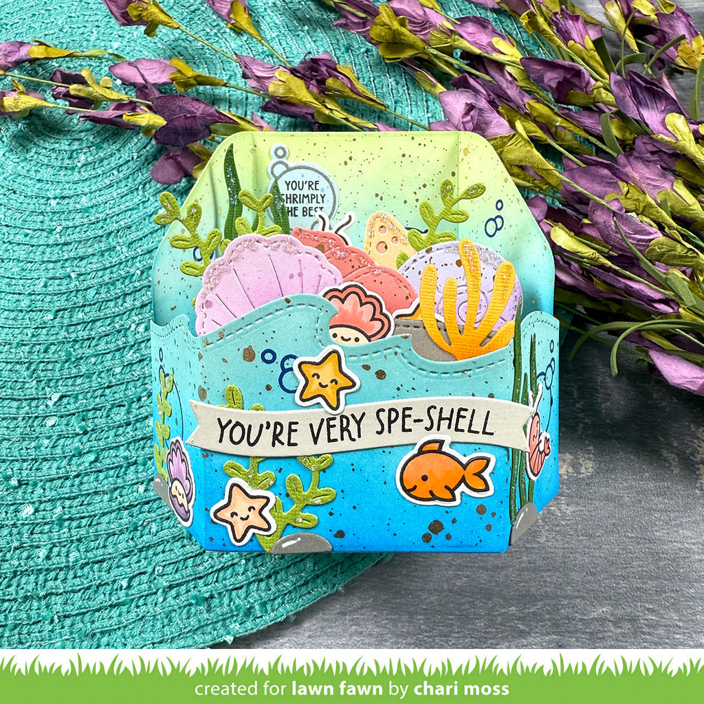 Lawn Fawn Shello, Friend Stamps Dies and Coloring Stencils Set spe-shell | color-code:alt1