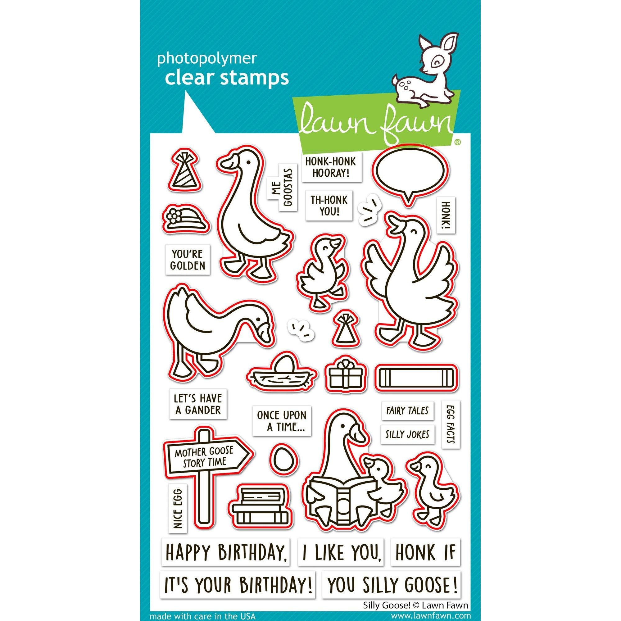 Lawn Fawn Silly Goose! Dies lf3845 highlighted