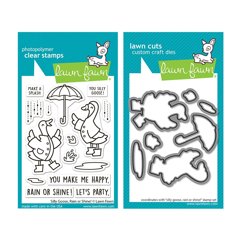 Lawn Fawn Silly Goose, Rain or Shine! Stamps and Dies