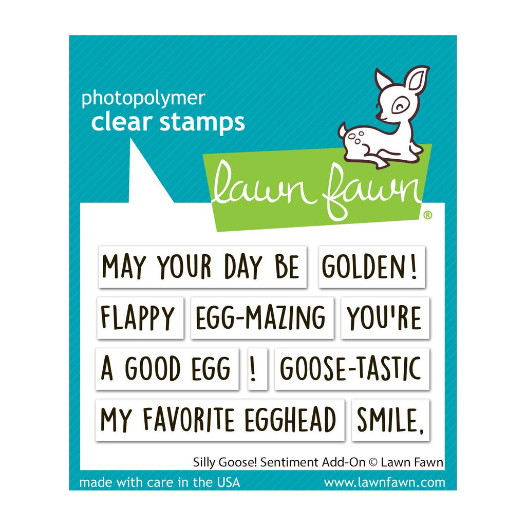 Lawn Fawn Silly Goose! Sentiment Add-On Stamps lf3847