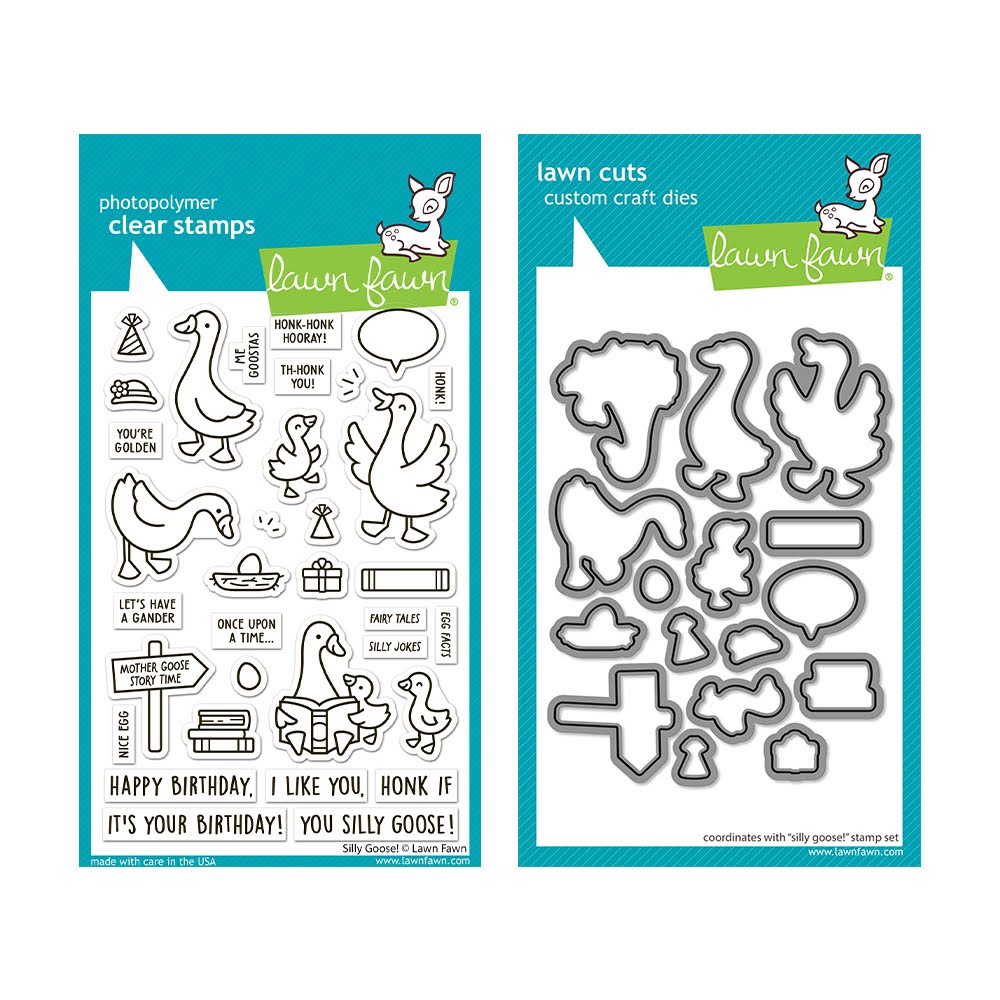 Lawn Fawn Silly Goose! Stamps and Dies Set