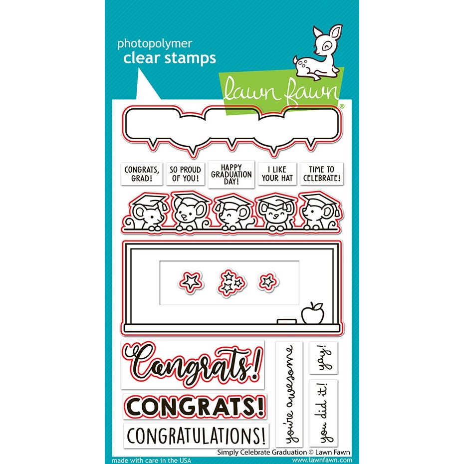 Lawn Fawn Simply Celebrate Graduation Dies lf3717 highlighting die cuts