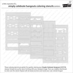 Lawn Fawn Simply Celebrate Hangouts Coloring Stencils lf3721 individual stencils