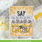 Lawn Fawn Simply Celebrate Hangouts Stamps Dies and Coloring Stencils Set say cheese