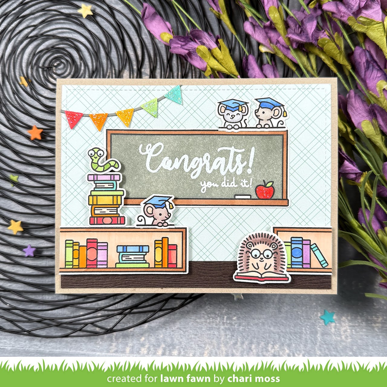 Lawn Fawn Simply Celebrate Hangouts Stamps lf3719 no one stacks up to you congrats