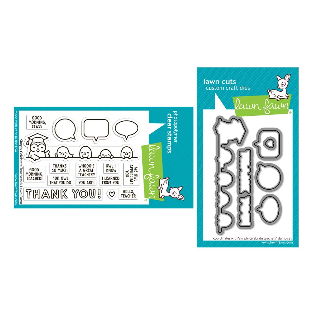 Lawn Fawn Simply Celebrate Teachers Stamps and Dies