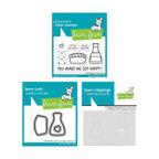 Lawn Fawn Soy Happy Stamps Dies and Coloring Stencils