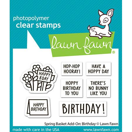 Lawn Fawn Spring Basket Add-On Birthday Stamps lf3661
