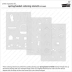 Lawn Fawn Spring Basket Coloring Stencils lf3660 set of 3