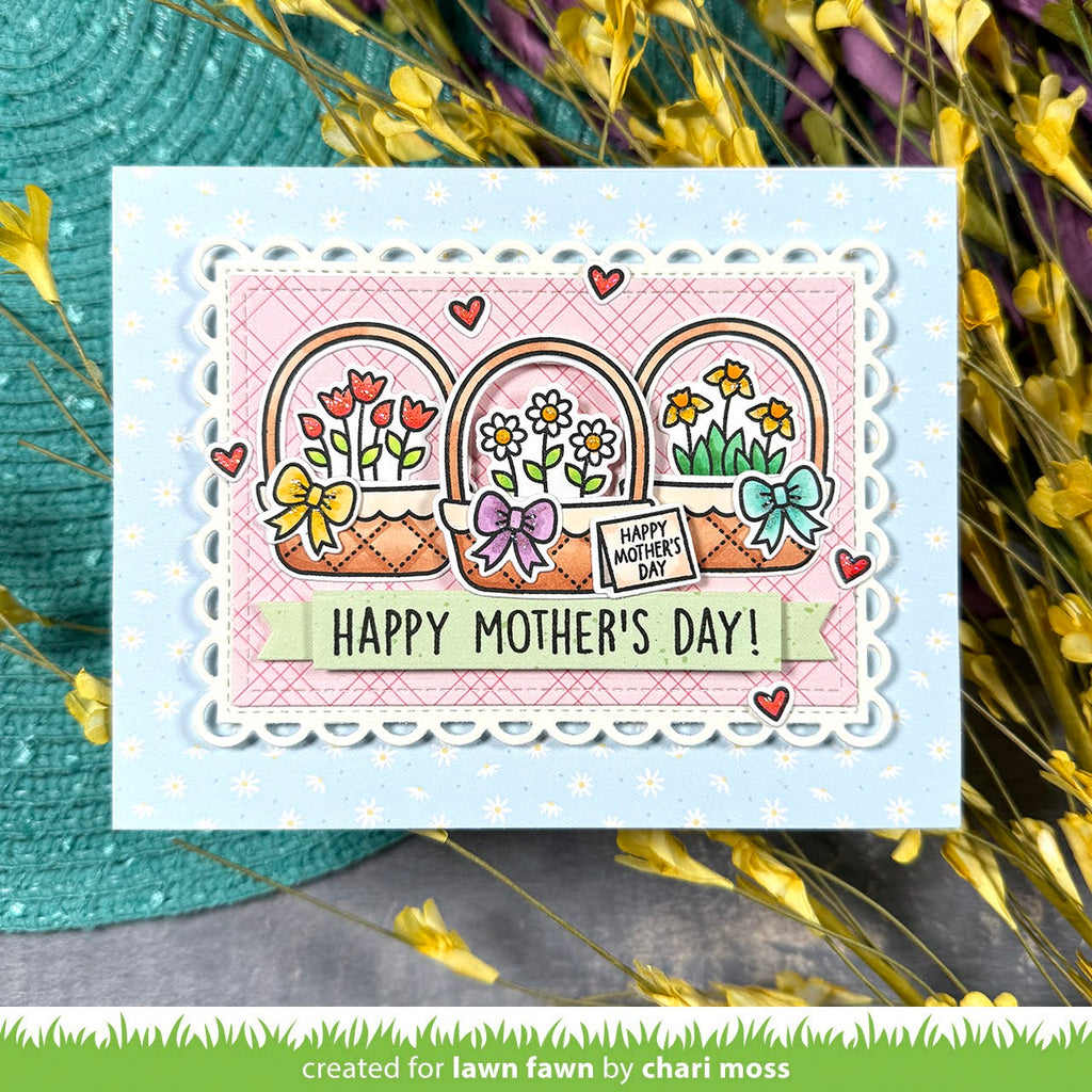 Lawn Fawn Spring Basket Stamps lf3658 Happy Mother's Day | color-code:alt1