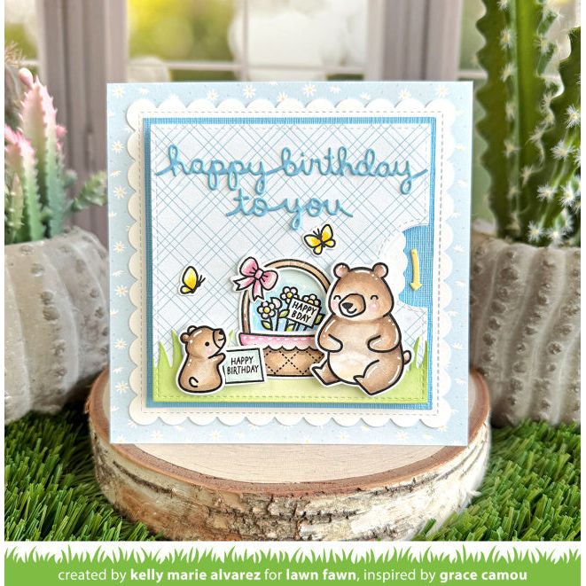 Lawn Fawn Spring Basket Stamps lf3658 hbd