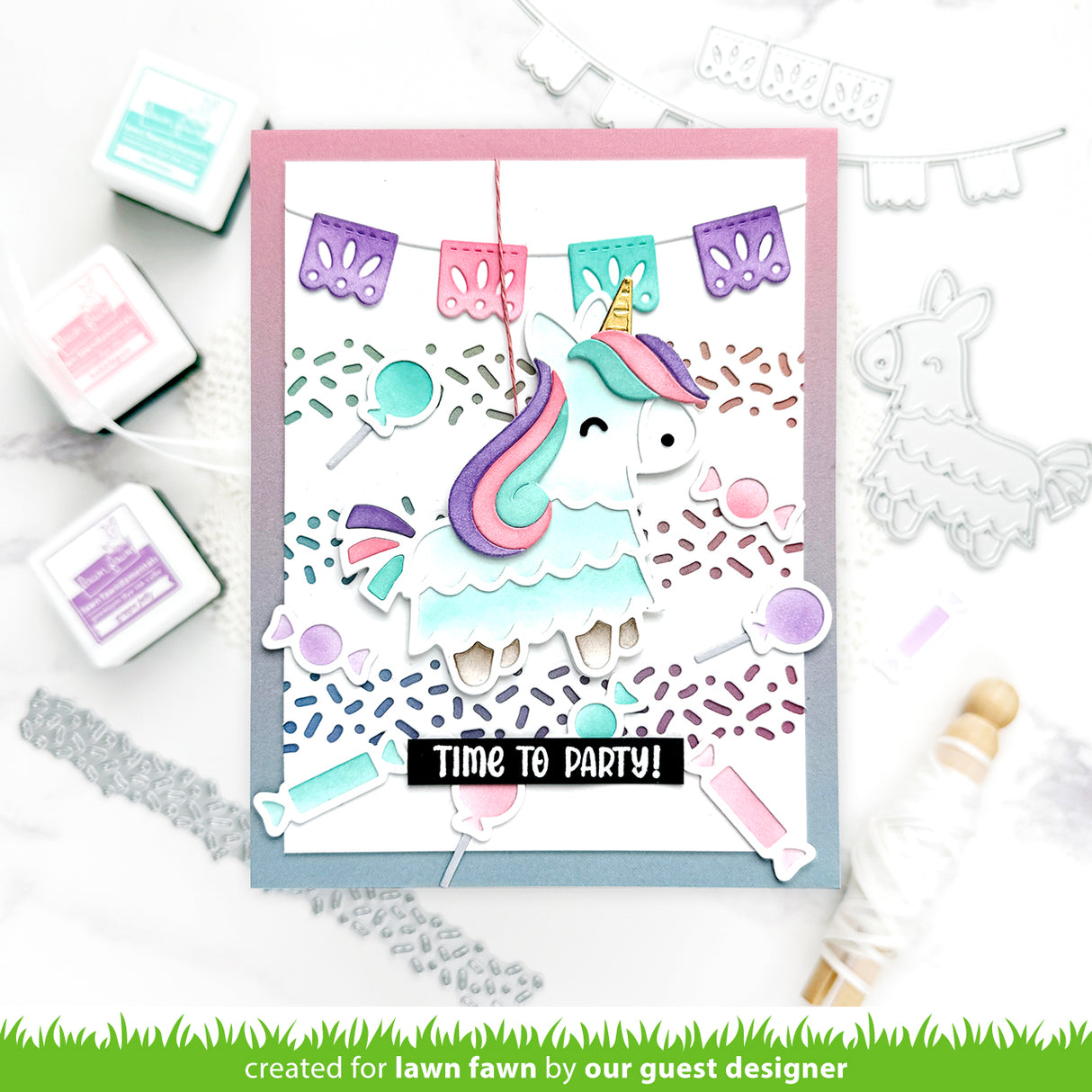 Lawn Fawn Sprinkles Border Dies lf3807 time to party | color-code:alt1
